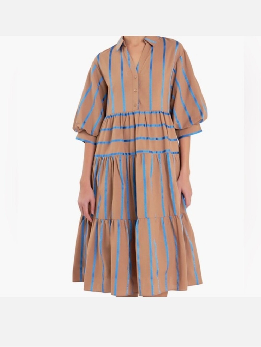 English Factory Ribbon Trimmed Dress Sz Small